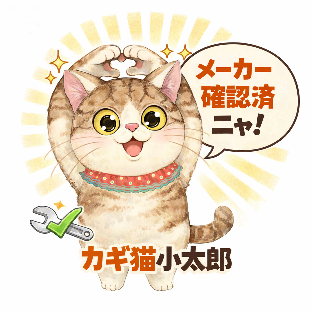 メーカー確認済みの情報です